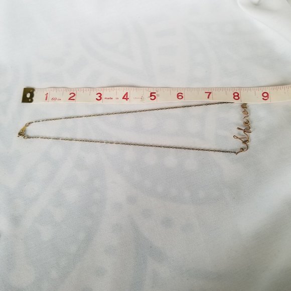 Vintage Sharon Name Wire Necklace on 16" Cable Chain - Picture 6 of 13